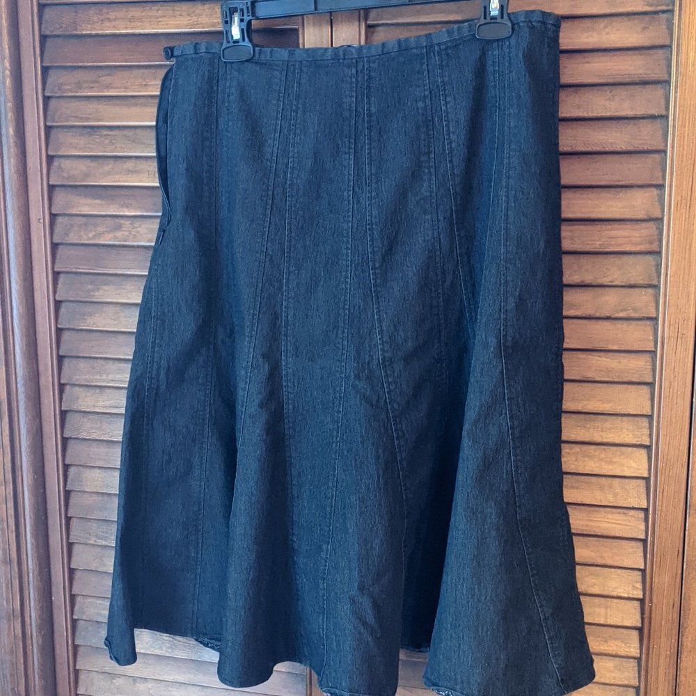 Denim  A-line / swing skirt
